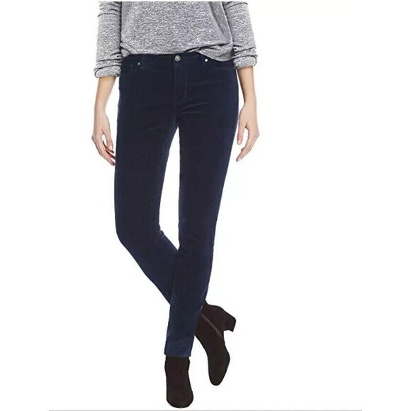 Buffalo David Bitton Corduroy Pants Navy Supreme 12/32 Mid-Rise Skinny Stretch‎ - Picture 1 of 14